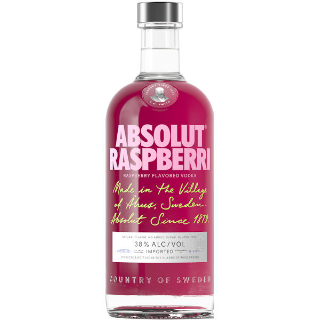 ABSOLUT RASPBERRY PREMIUM VODKA 750ML